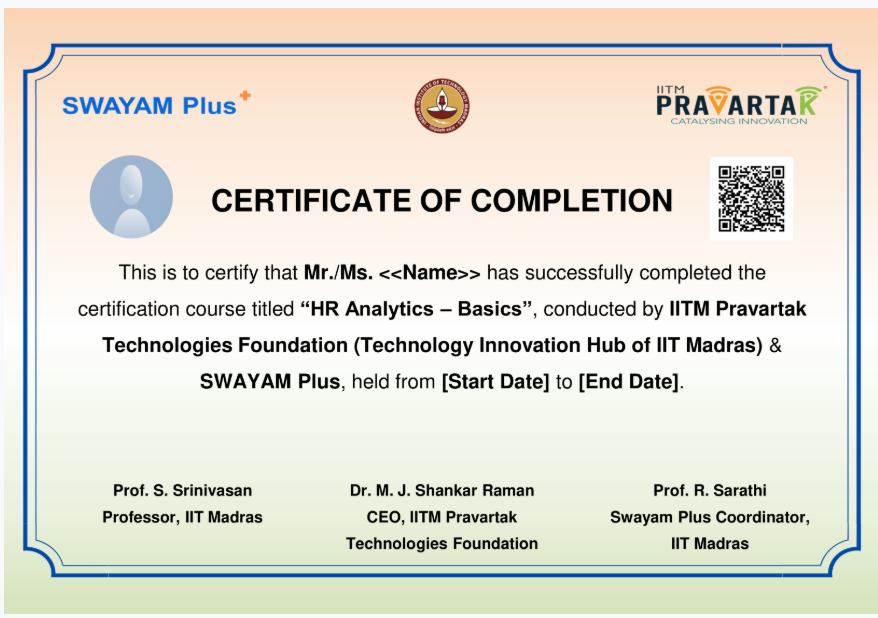 IIT Madras Pravartak and SWAYAM Plus to Launch AI-Enabled HR Analytics Programme Starting January 2026